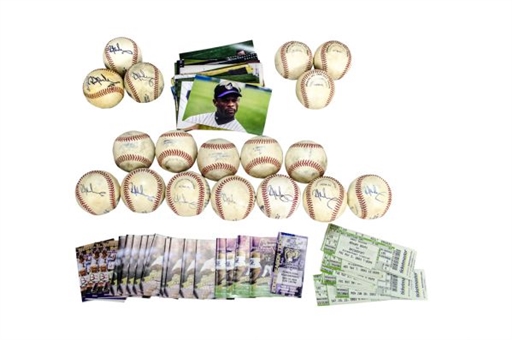 Massive Rickey Henderson Lot w/ Many Signed Baseballs + Tickets & Schedules